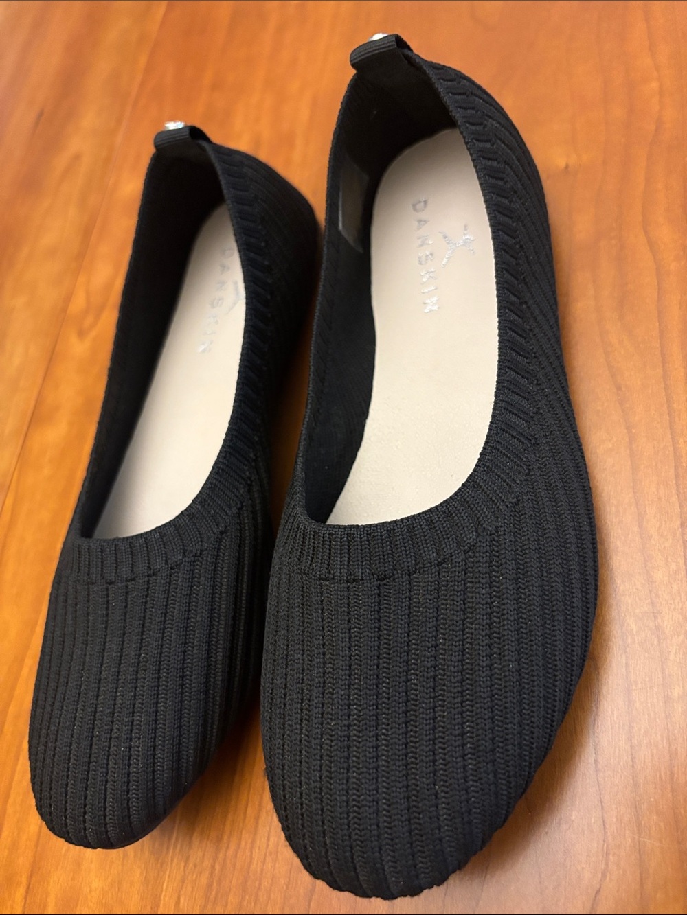 Danskin Knit Ballet Flats in Black and Cream - Picture 10 of 11